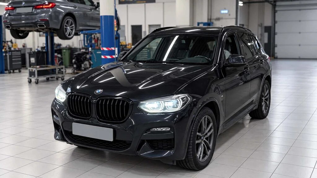 BMW X3 20d BMW X3 xDrive20i G01 B47O 2020 года с пробегом 121 943 км: BMW X3 2,0d G01 приехал на замену передних тормозных колодок и дисков в Юнион Моторс Коломенская