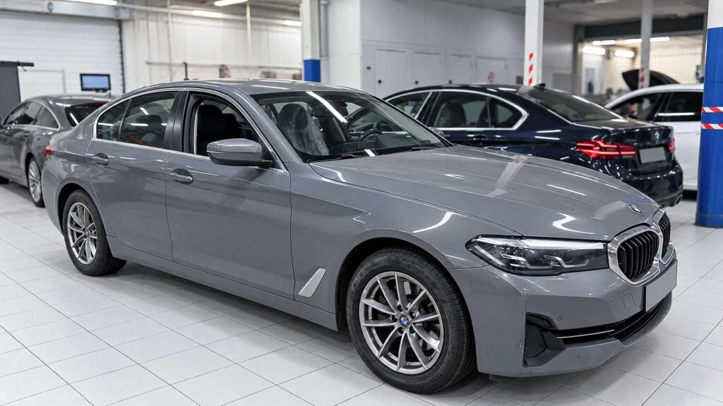 BMW 520i G30 B48C 2020 года с пробегом 172 098 км: BMW 520i G30 приехал на замену задних тормозных колодок и дисков в Юнион Моторс Коломенская